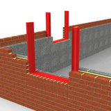 Manthorpe 90-110mm REDSHIELD DBL Flange Cavity Barrier  2.4m - 3 per pack IUK01076
