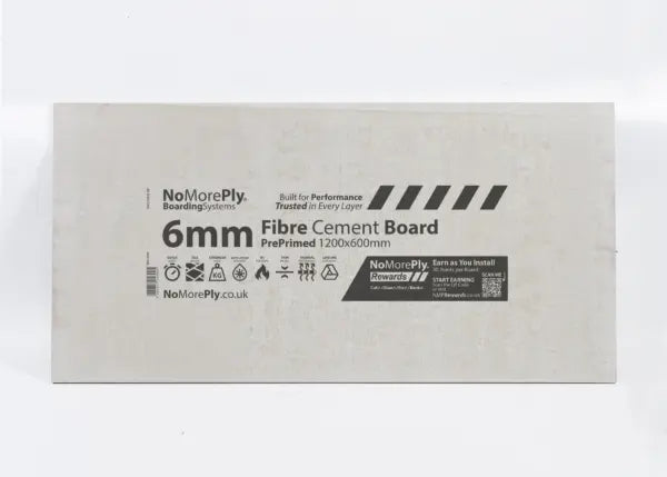 NoMorePly 6mm NoMorePly Pre-Primed Fibre Cement Board 1200mm x 600mm BM005435 Building Materials