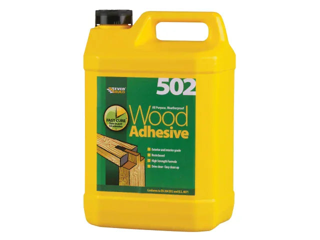 Sika Everbuild 502 Weatherproof Wood Adhesive 5ltr BM012341