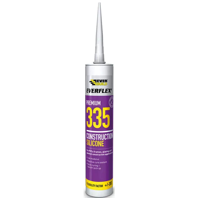 Sika Everbuild Everflex 335 Construction Silicone Black 295ml