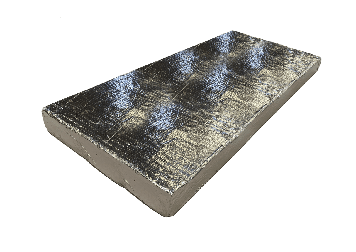 Tekfon Tekfon Acoustic Reduction Foil Ceiling Pads | 1200 x 600mm (60kgm3) | 60kg / 10kg - 55mm x 4 Per Pack IUK01696 Sound Dampening Panels & Foam