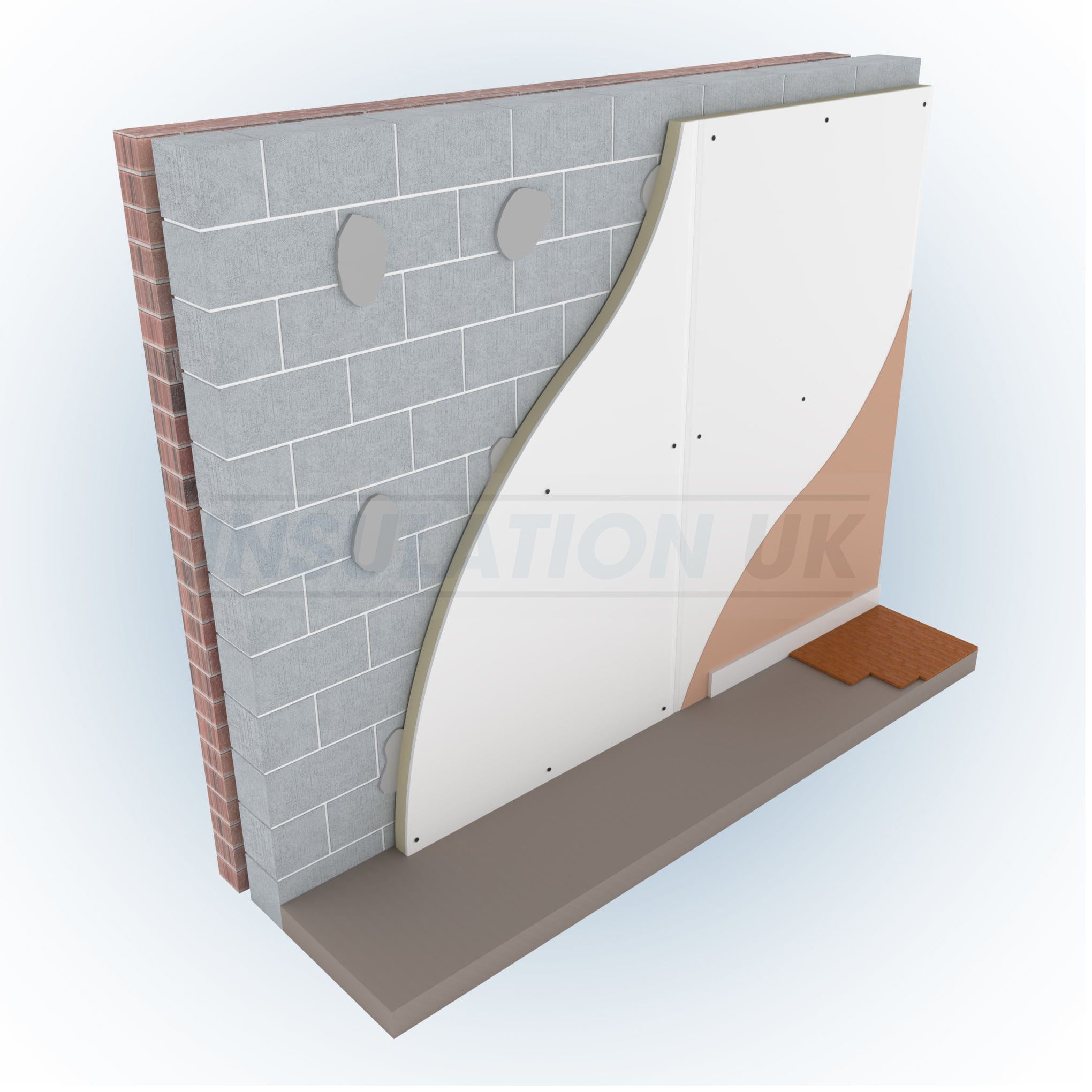 Tekwarm Insulation Tekwarm PIR Insulated Plasterboard - Thermal Laminate Board | 2400mm x 1200mm x 37.5mm BM02035 Tekwarm PIR Insulated Plasterboard - Thermal Laminate 2400 x 1200 x 37.5mm