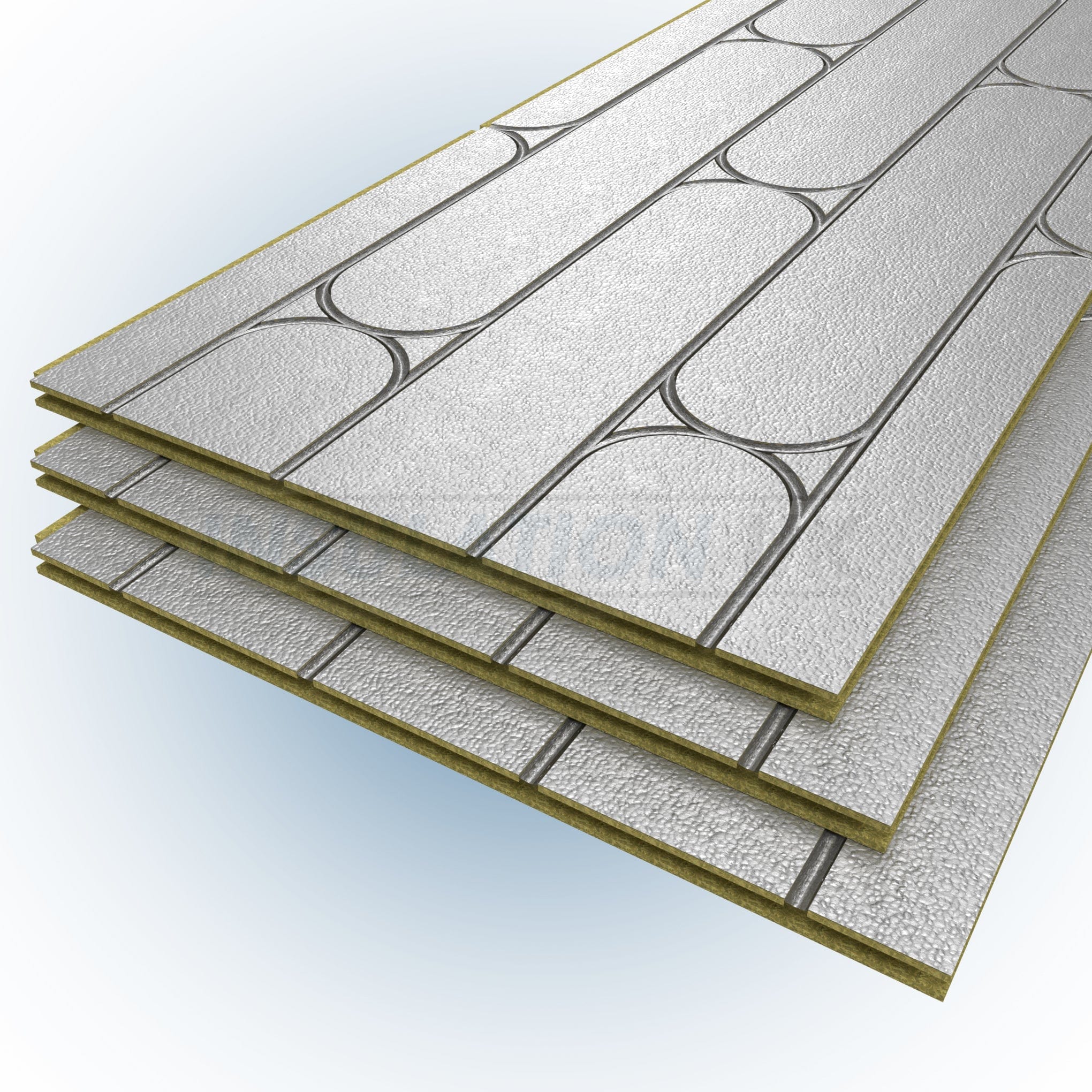 Tekwarm Insulation Tekwarm Routed Foil Faced Chipboard UFH Panel | 2400mm x 600mm x 22mm IUK01522