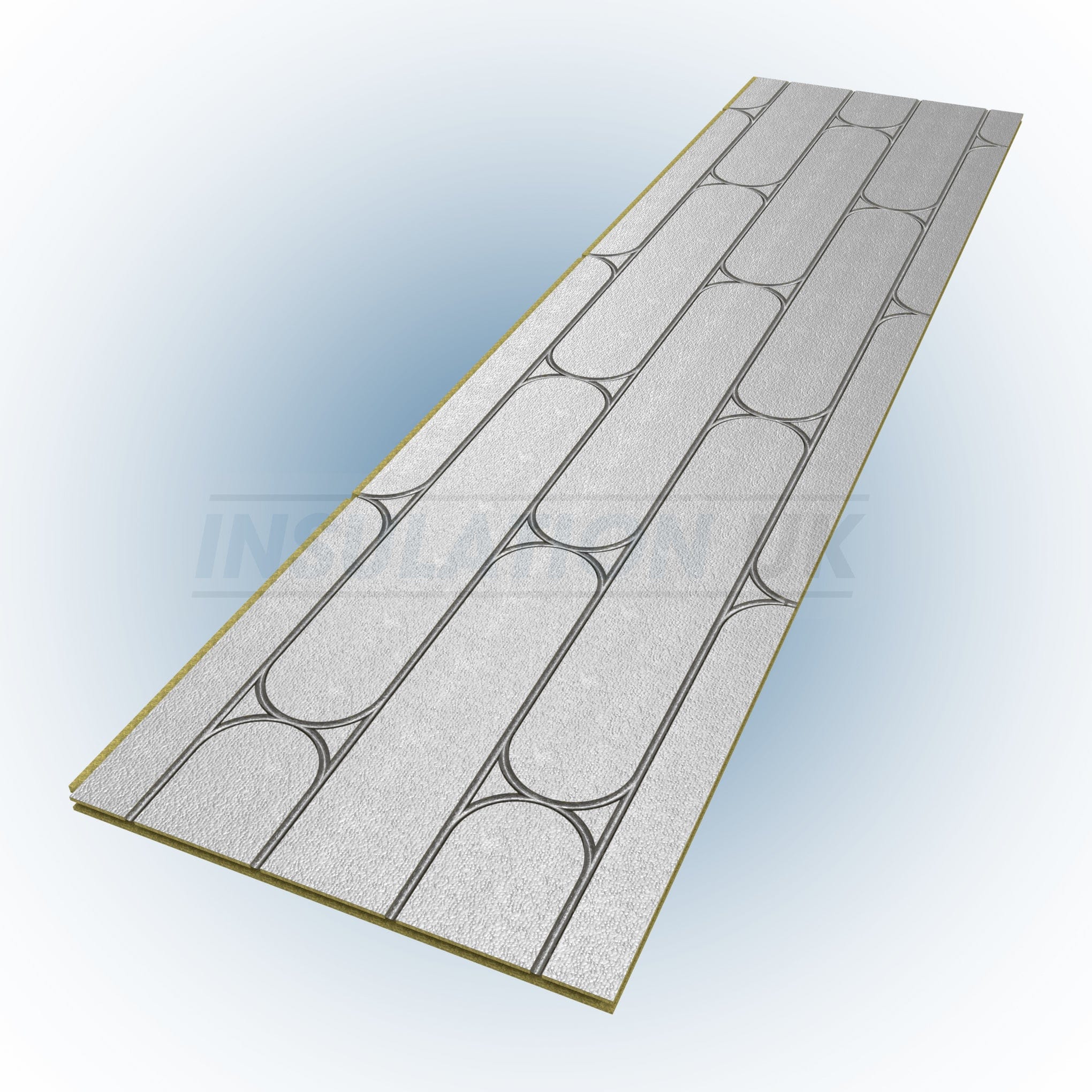 Tekwarm Insulation Tekwarm Routed Foil Faced Chipboard UFH Panel | 2400mm x 600mm x 22mm IUK01522