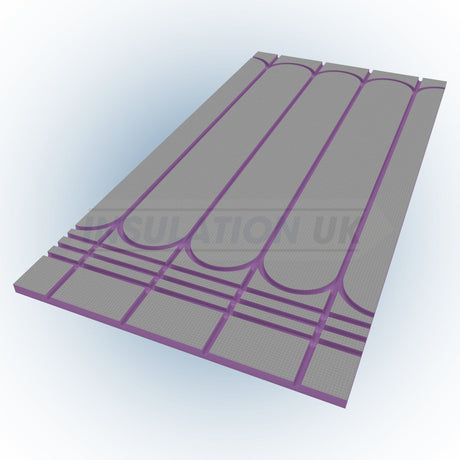 Tekwarm Tekwarm Lite Low Profile UFH Board | 1200mm x 600mm x 20mm | 12mm Pipe / 150mm Centres IUK01091 UFH Insulation