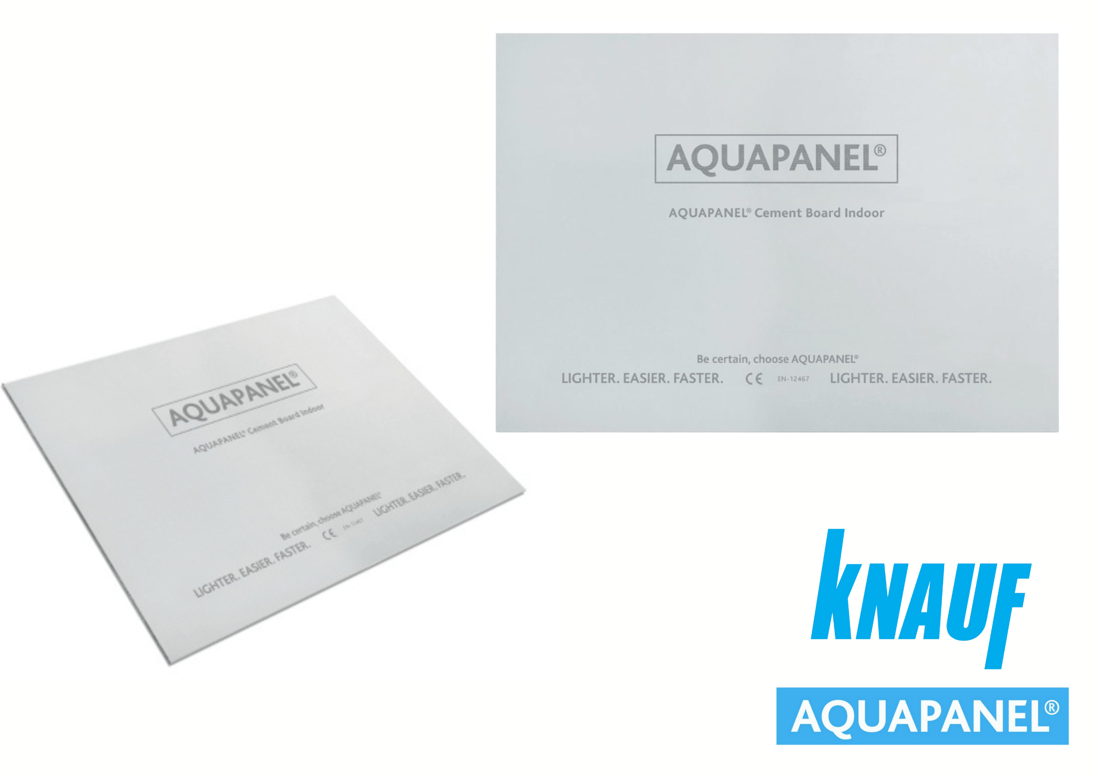 InsulationUK.co.uk Knauf Aquapanel Exterior Cement Board 2400 x 900 x 12.55mm