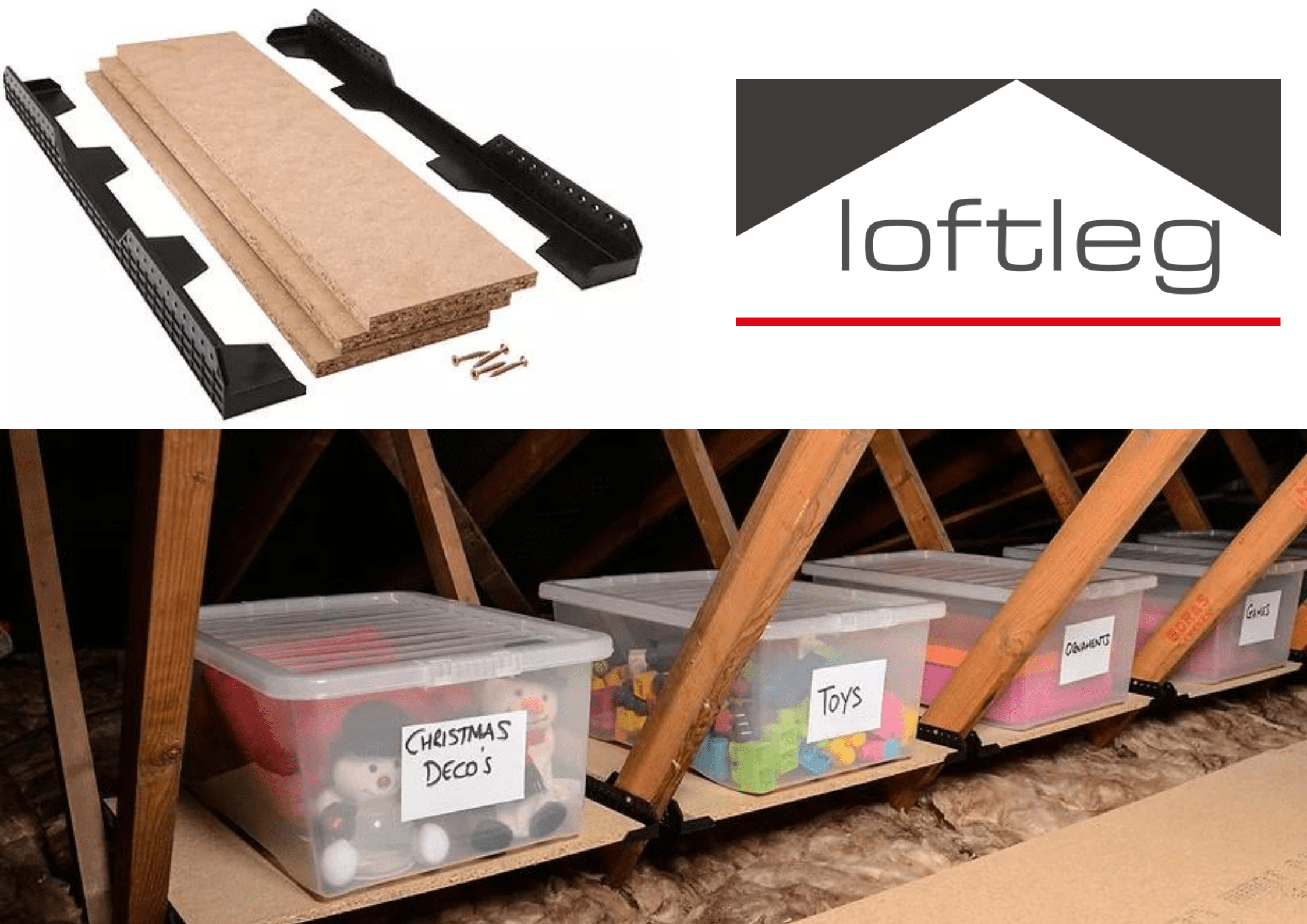 Loftleg Loft Ledge Truss Shelving Kit IUK01062 Loft Ledge Truss Shelving Kit | insulationuk.co.uk