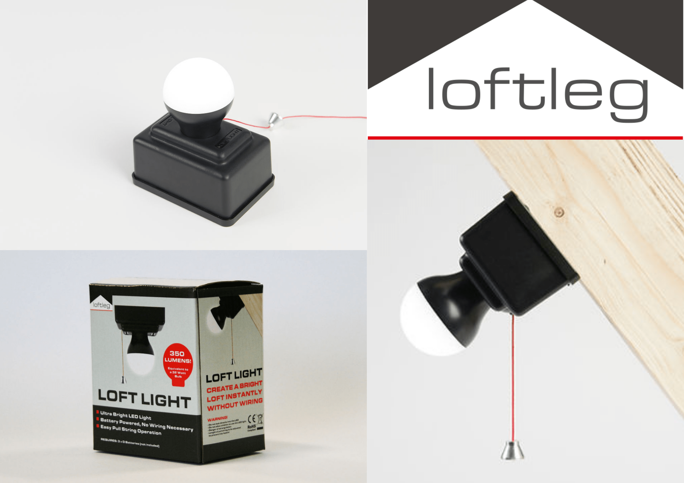 Loftleg Loft Leg Loft Light Battery Powered LED Loft Leg XL 300mm (Pack 12) | bmdgroup.co.uk