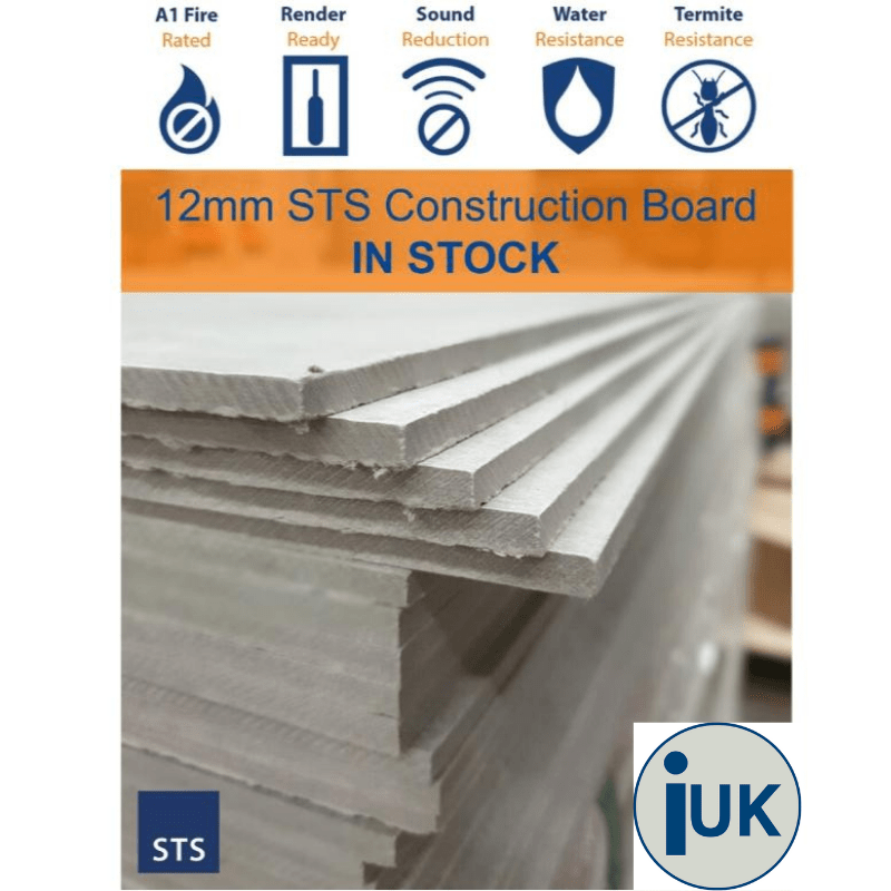 STS Building Materials STS A1 Fire Rated Construction Cement Board 6mm STS Carrier Construction Cement Board 6mm | insulationuk.co.uk