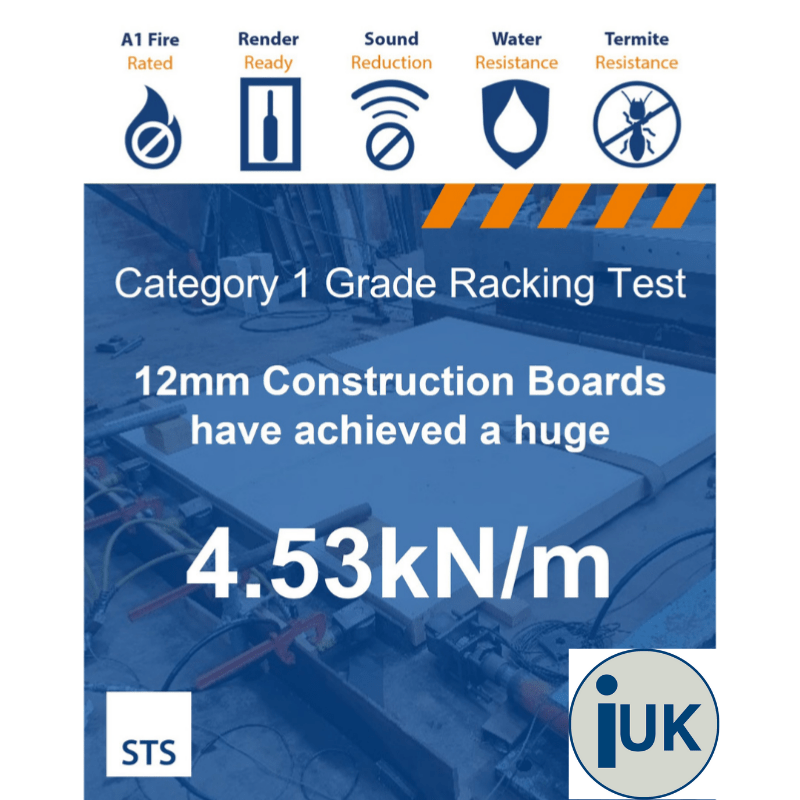 STS Building Materials STS A1 Fire Rated Construction Cement Board 6mm STS Carrier Construction Cement Board 6mm | insulationuk.co.uk