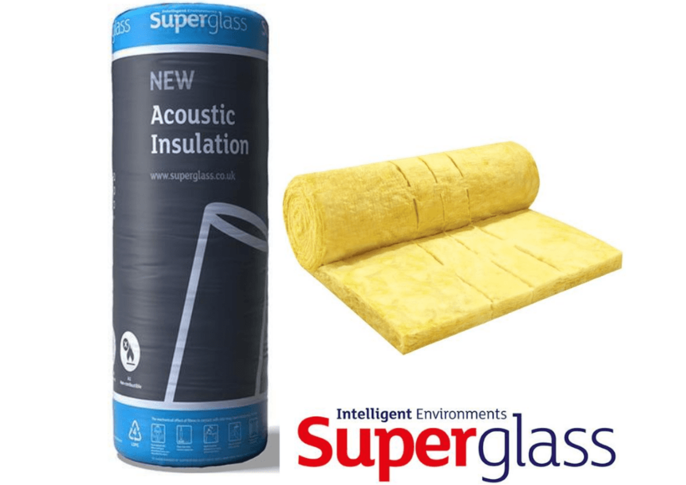 Superglass Superglass Multi Acoustic Roll 100mm - 12.12m2 5029768055041 IUK00894 Superglass Multi Acoustic Roll 100mm | insulationuk.co.uk
